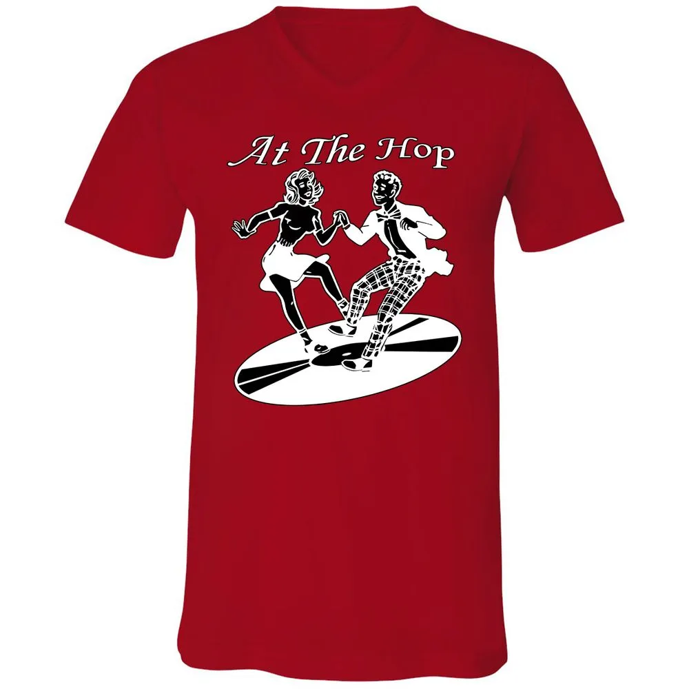 Unisex V-Neck T-Shirt - 8HMCLXW9 - Red - 3
