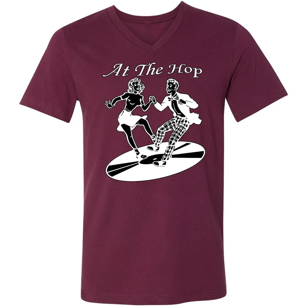 Unisex V-Neck T-Shirt - 8HMCLXW9 - Maroon - 6