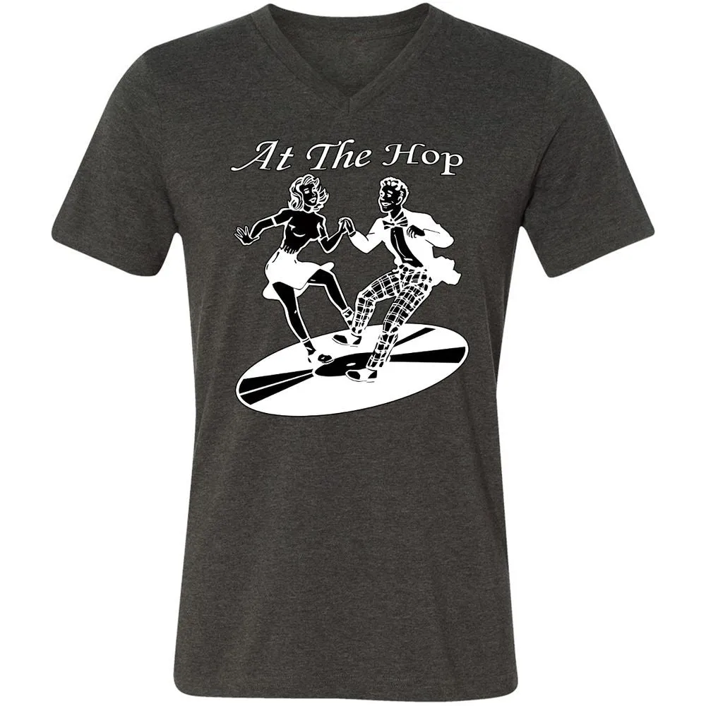 Unisex V-Neck T-Shirt - 8HMCLXW9 - Dark Grey Heather - 8