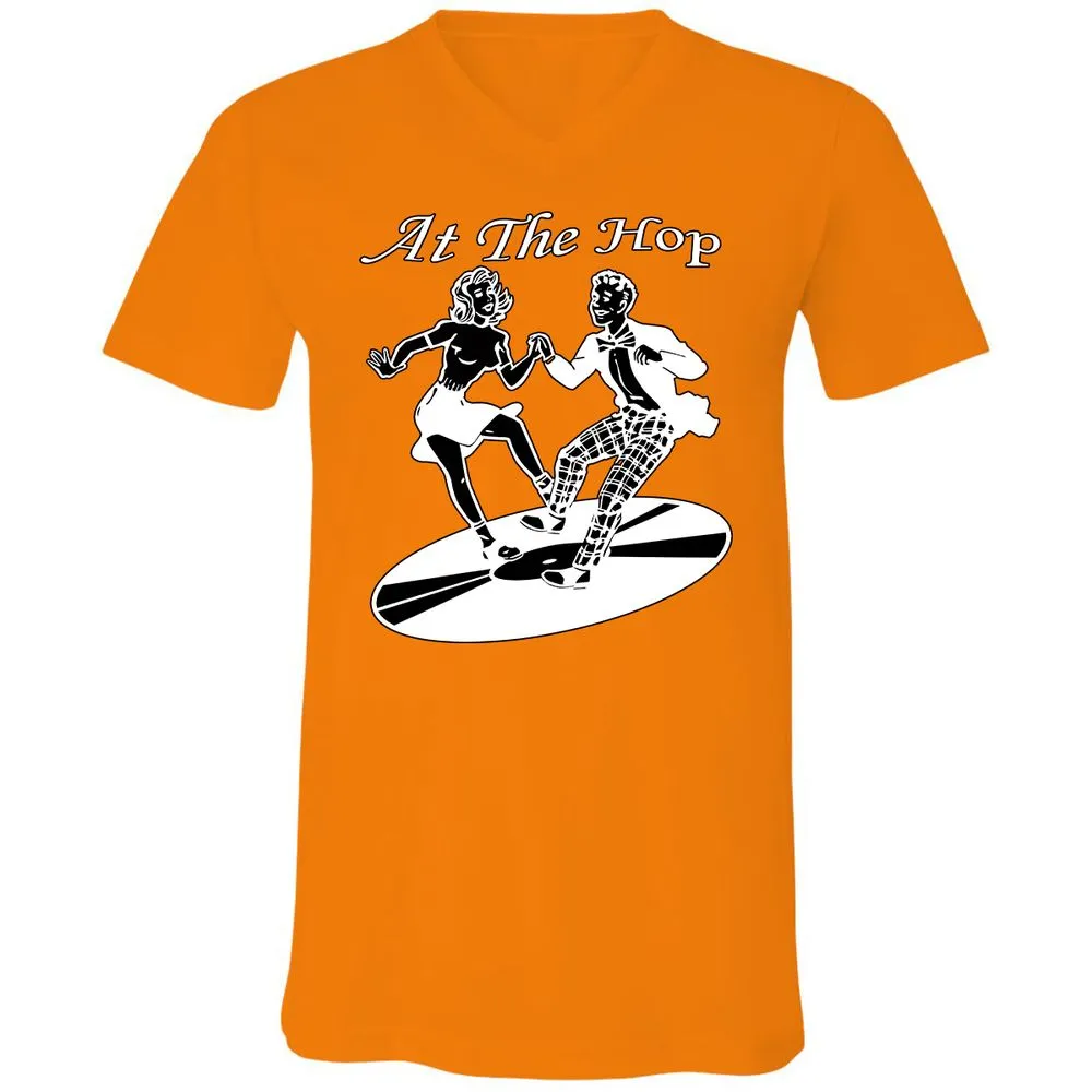 Unisex V-Neck T-Shirt - 8HMCLXW9 - Orange - 11