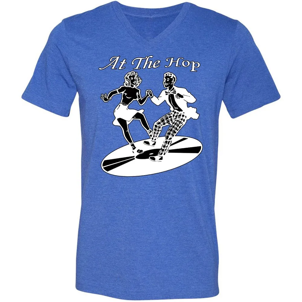 Unisex V-Neck T-Shirt - 8HMCLXW9 - Heather True Royal - 14