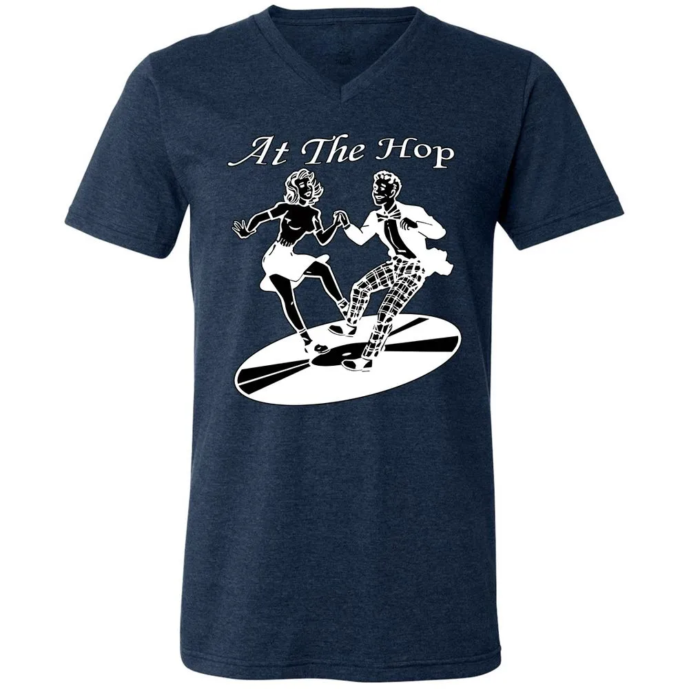 Unisex V-Neck T-Shirt - 8HMCLXW9 - Heather Navy - 15