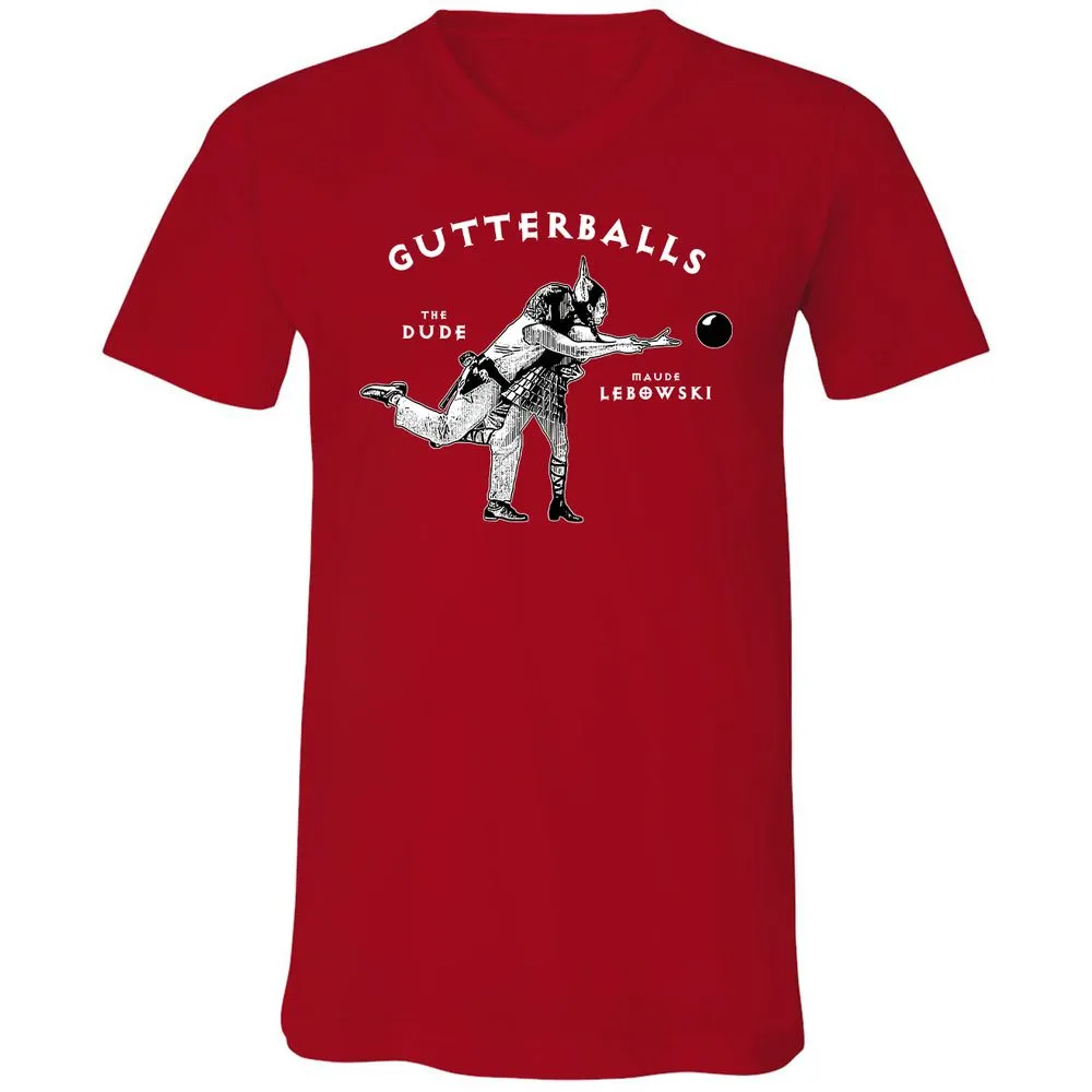 Unisex V-Neck T-Shirt - 9G7K5227 - Red - 3