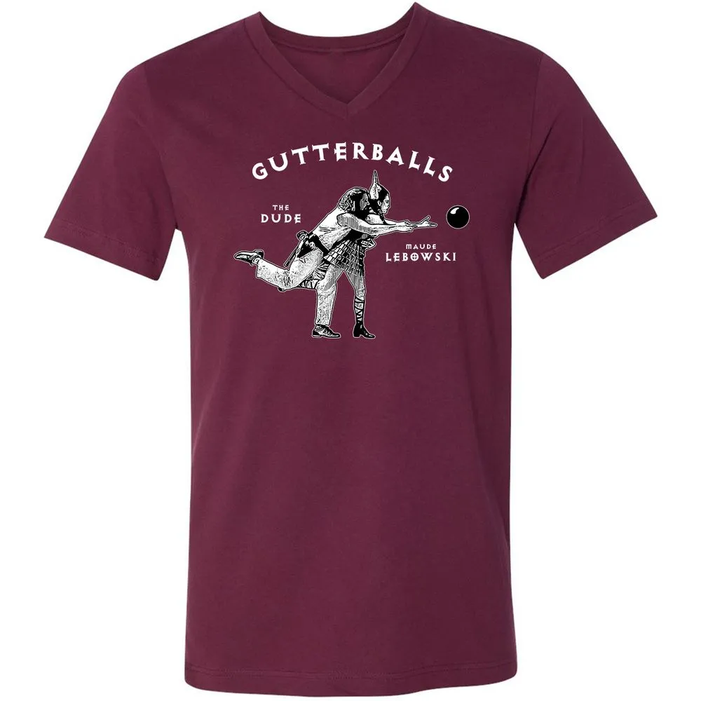 Unisex V-Neck T-Shirt - 9G7K5227 - Maroon - 6