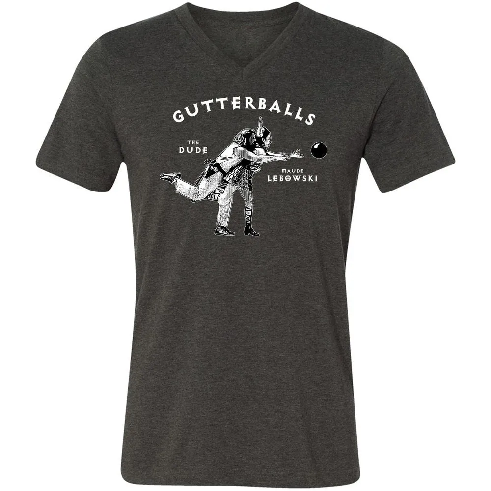 Unisex V-Neck T-Shirt - 9G7K5227 - Dark Grey Heather - 8