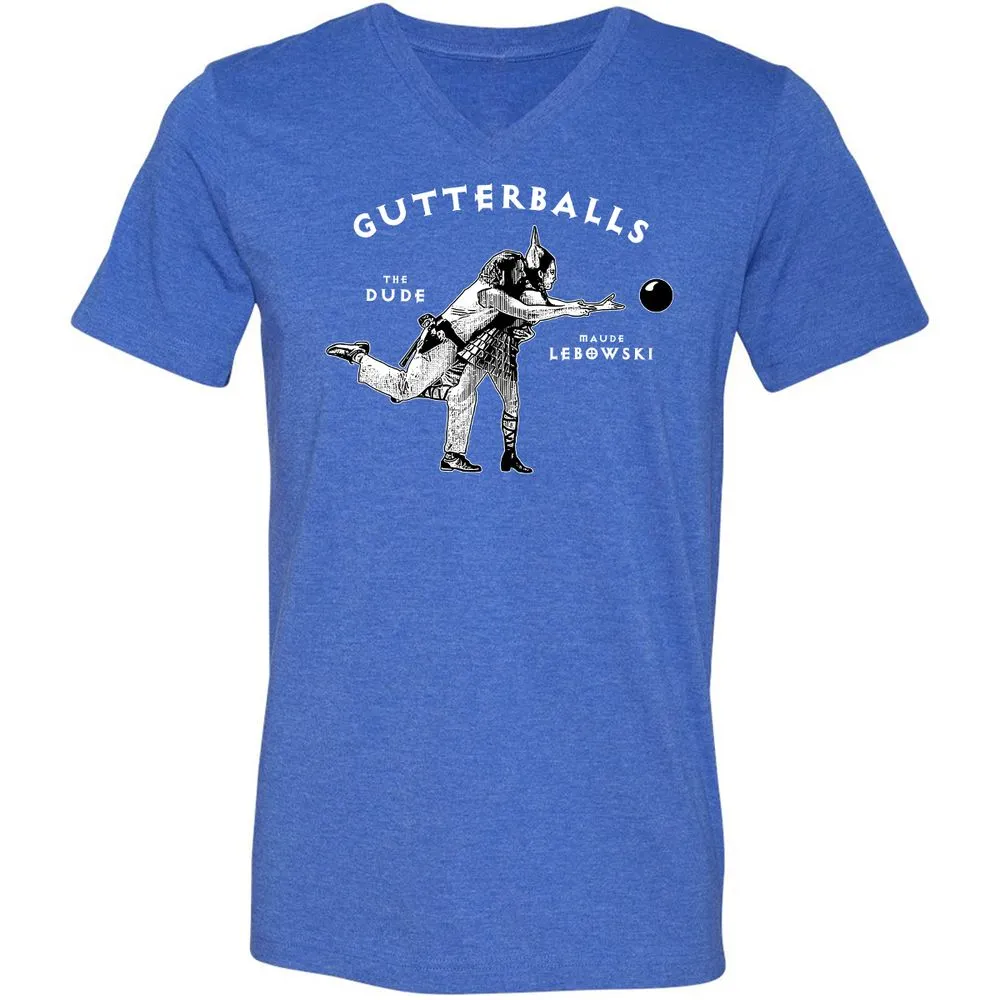 Unisex V-Neck T-Shirt - 9G7K5227 - Heather True Royal - 14