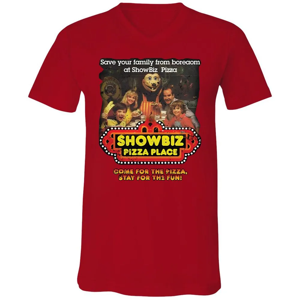 Unisex V-Neck T-Shirt - EZ9R1QP1 - Red - 3