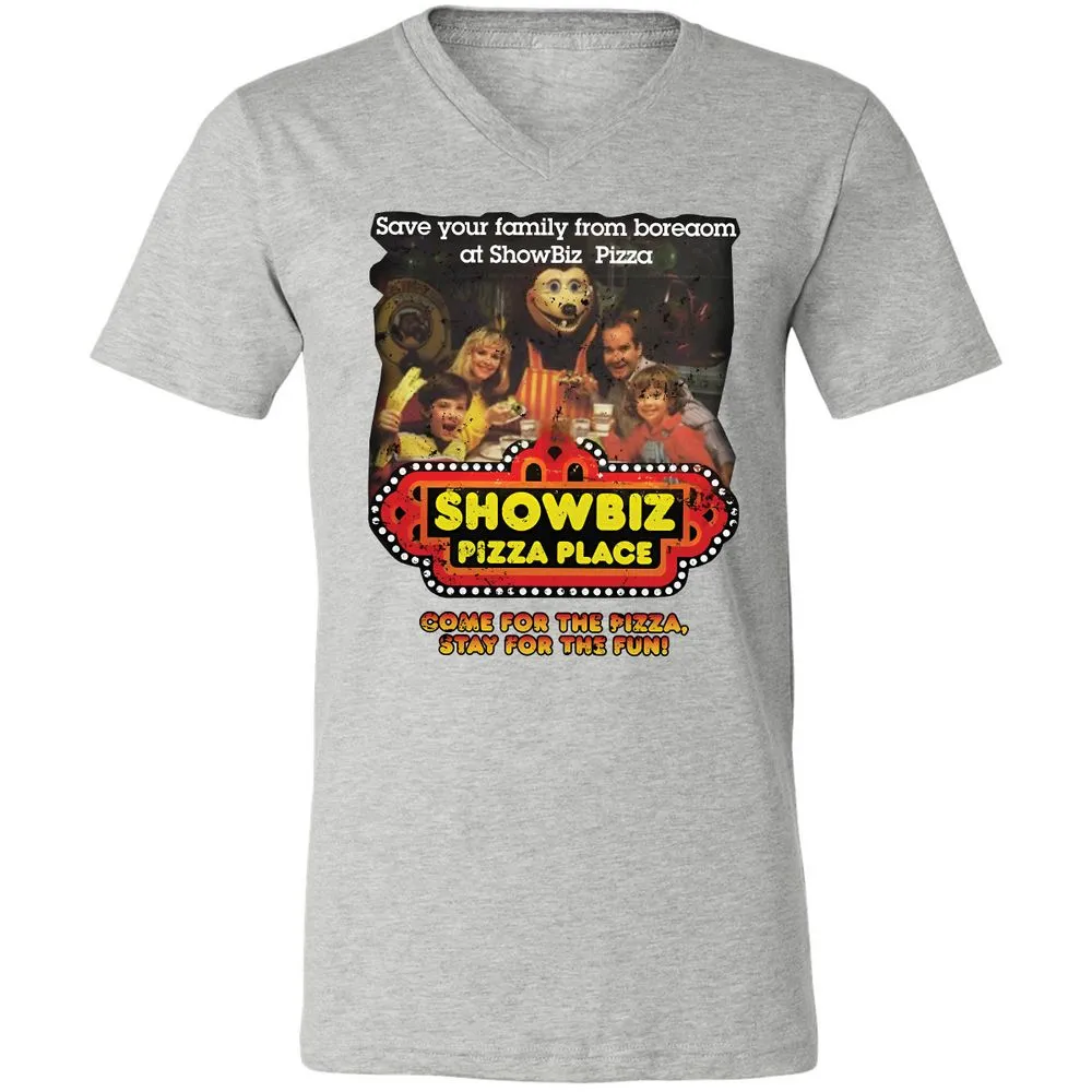 Unisex V-Neck T-Shirt - EZ9R1QP1 - Athletic Heather - 7