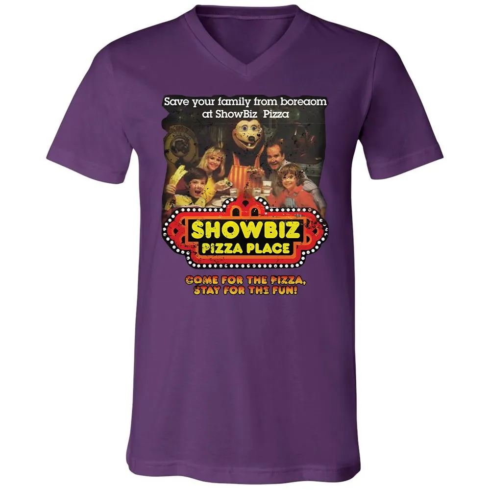 Unisex V-Neck T-Shirt - EZ9R1QP1 - Team Purple - 9