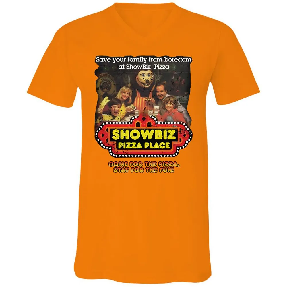Unisex V-Neck T-Shirt - EZ9R1QP1 - Orange - 11