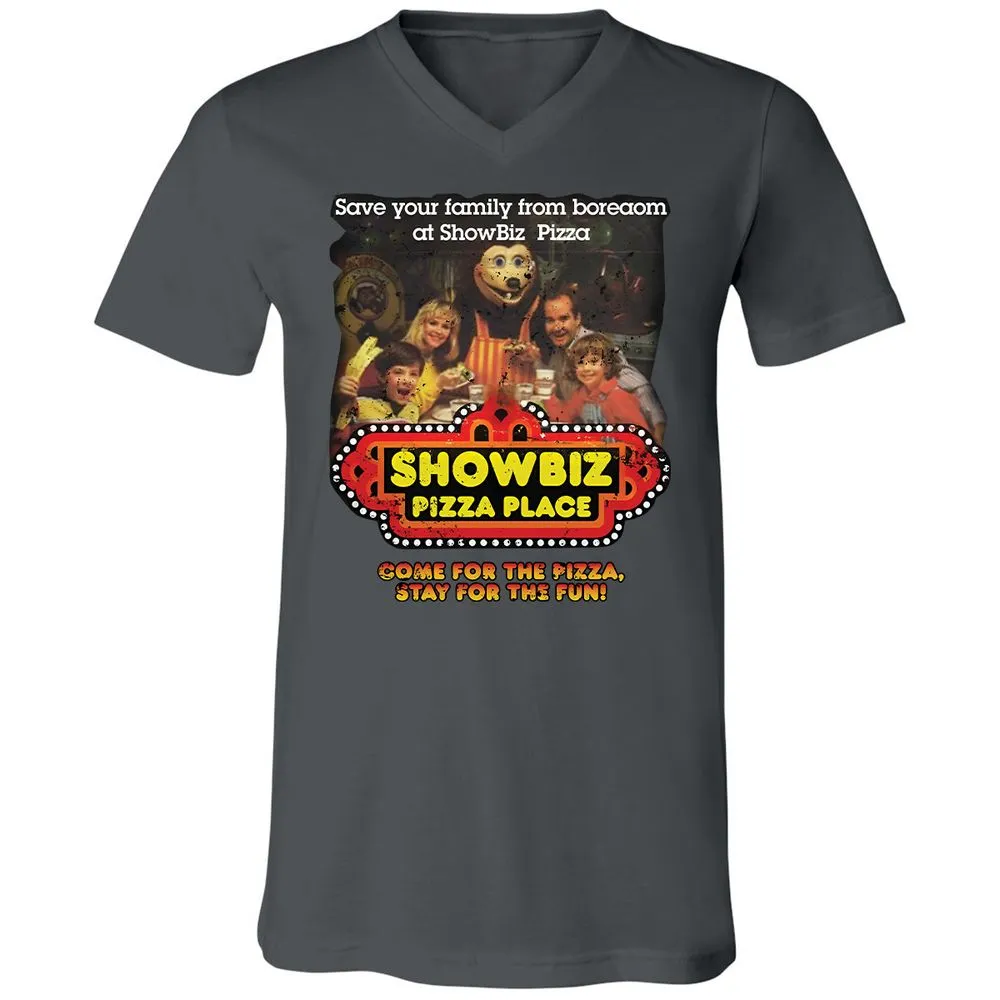 Unisex V-Neck T-Shirt - EZ9R1QP1 - Asphalt - 12