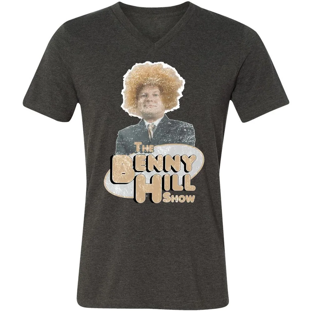 Unisex V-Neck T-Shirt - F6CENG3F - Dark Grey Heather - 8