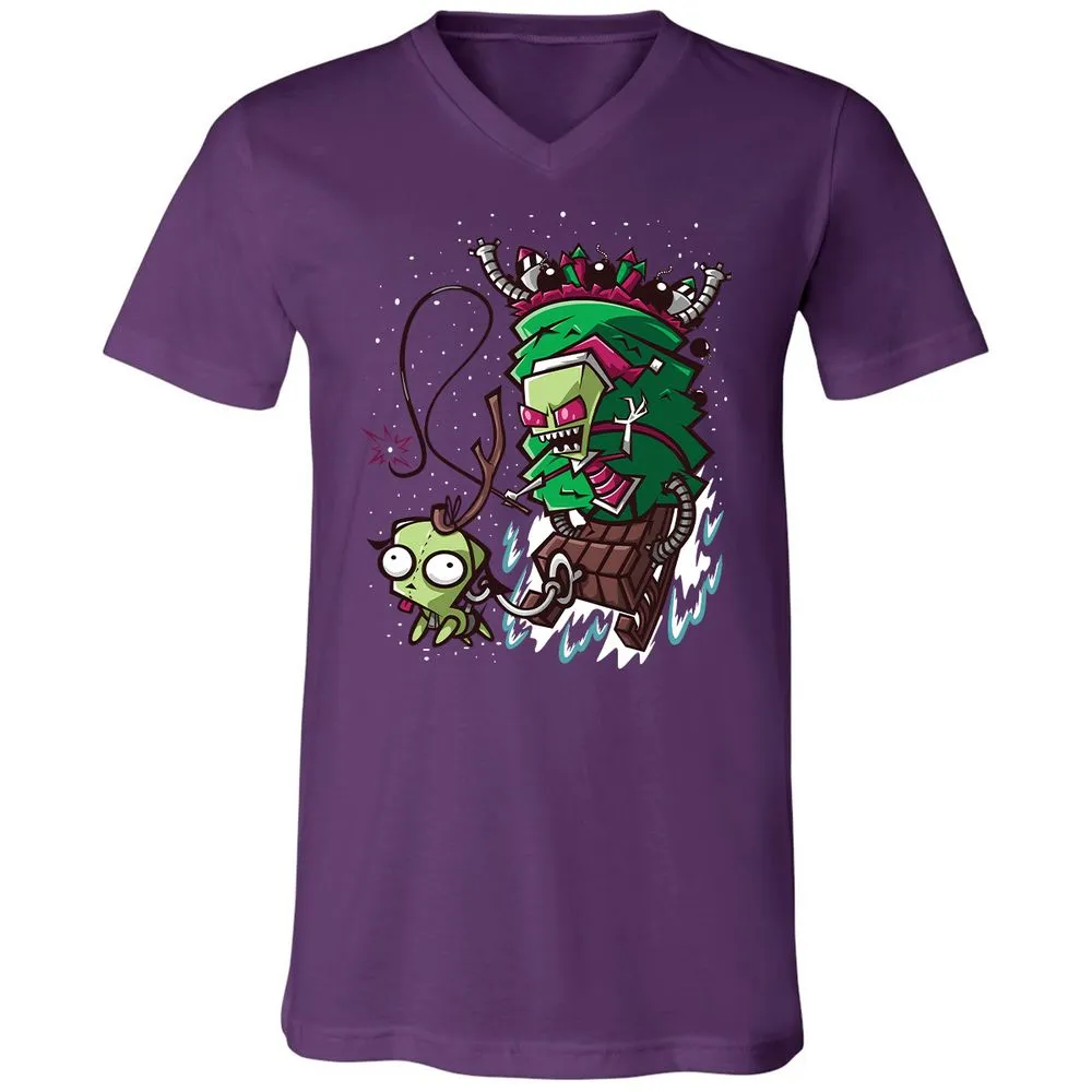 Unisex V-Neck T-Shirt - PCYQ5AK1 - Team Purple - 9