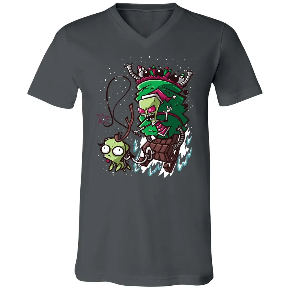 Unisex V-Neck T-Shirt - PCYQ5AK1 - Asphalt - 12