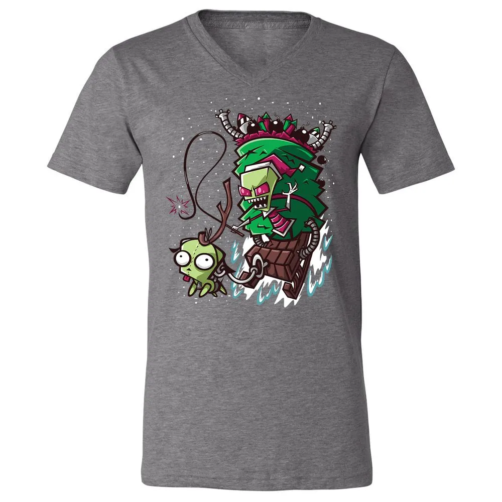 Unisex V-Neck T-Shirt - PCYQ5AK1 - Deep Heather - 13