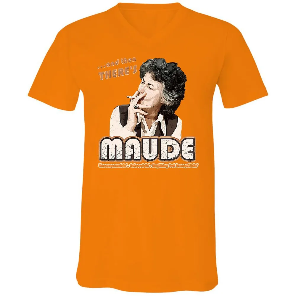 Unisex V-Neck T-Shirt - JS6TXHN1 - Orange - 11