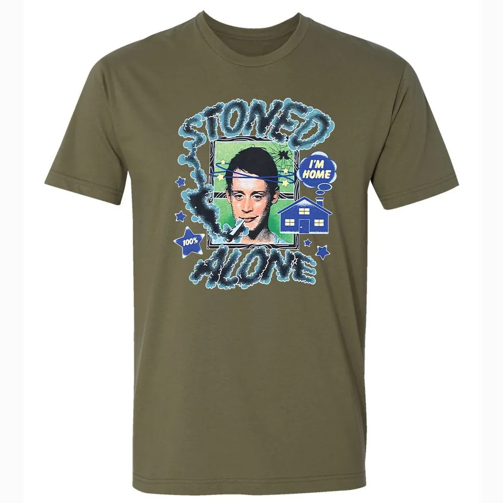 Stoned home alone - Military Green - 5