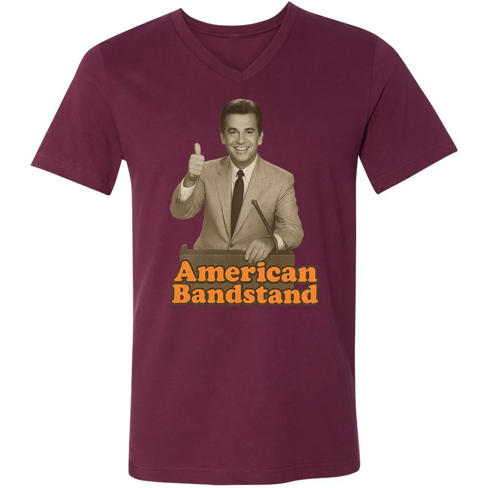 Unisex V-Neck T-Shirt - U7TULV74 - Maroon - 6