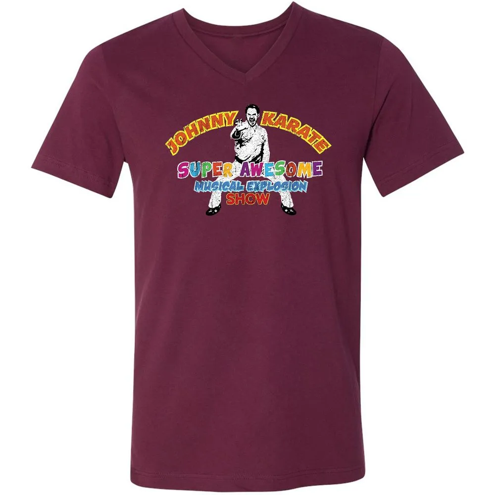 Unisex V-Neck T-Shirt - TYRMN8X3 - Maroon - 6