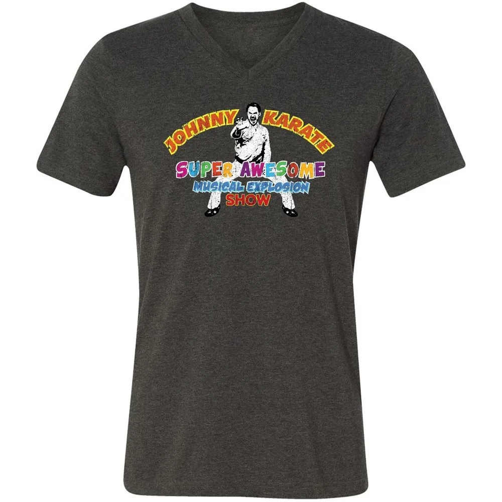 Unisex V-Neck T-Shirt - TYRMN8X3 - Dark Grey Heather - 8