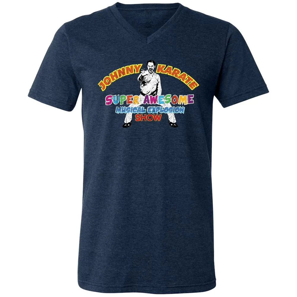 Unisex V-Neck T-Shirt - TYRMN8X3 - Heather Navy - 15