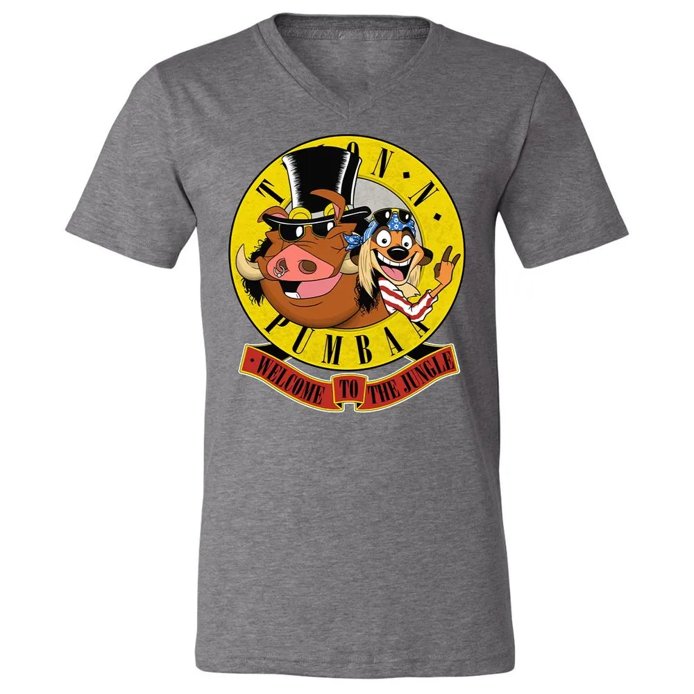 Unisex V-Neck T-Shirt - Black - Deep Heather - 13