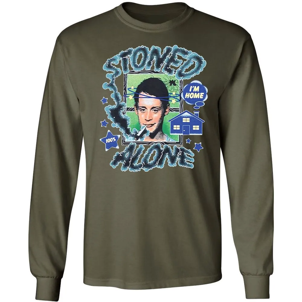Stoned home alone - Military Green - 16