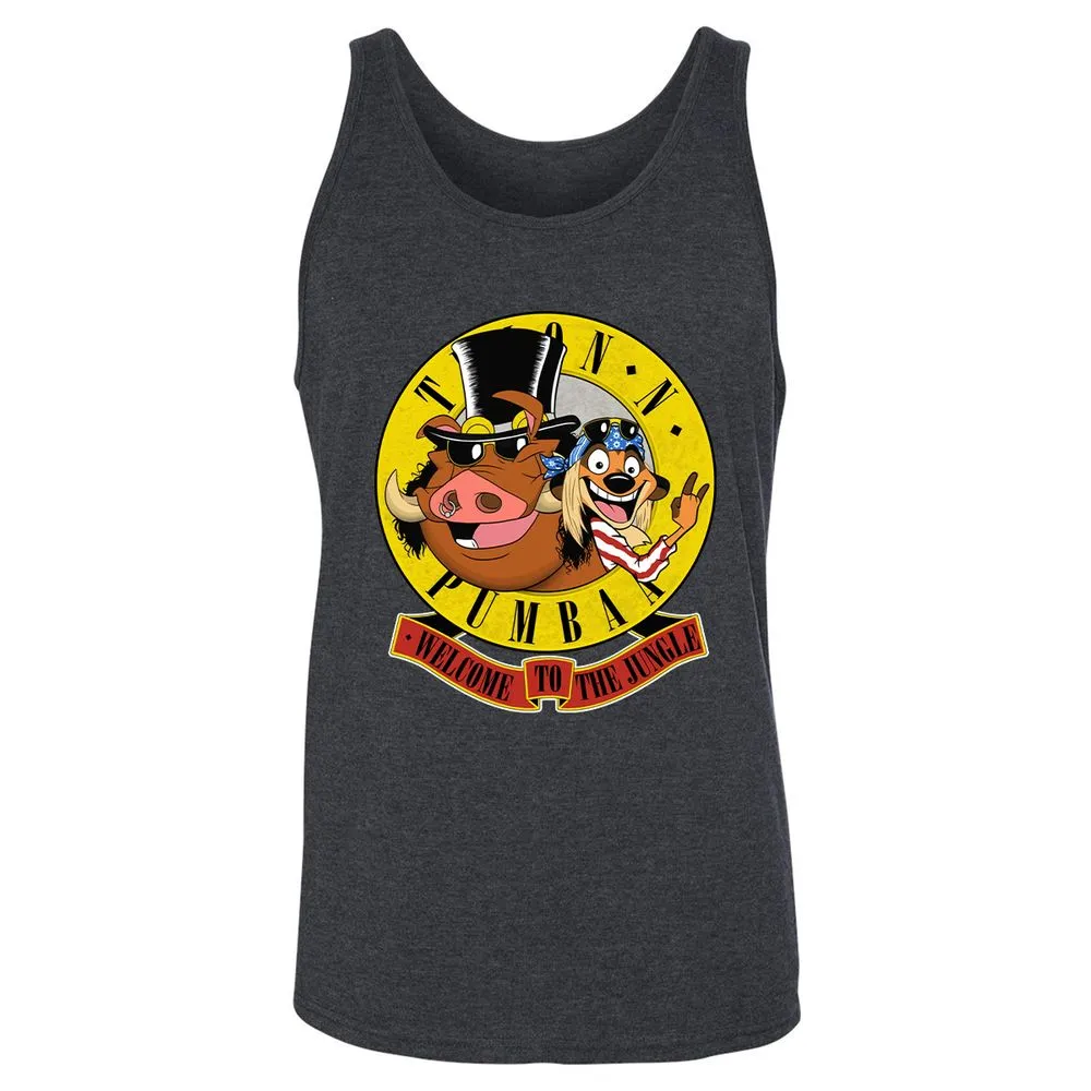 Unisex Jersey Tank - Black - Dark Grey Heather - 6