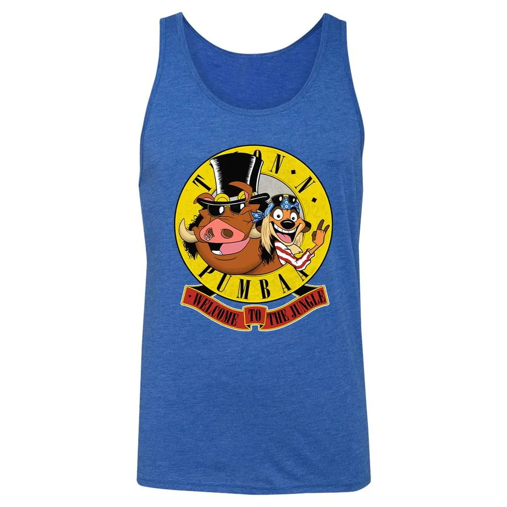 Unisex Jersey Tank - Black - True Royal Triblend - 12