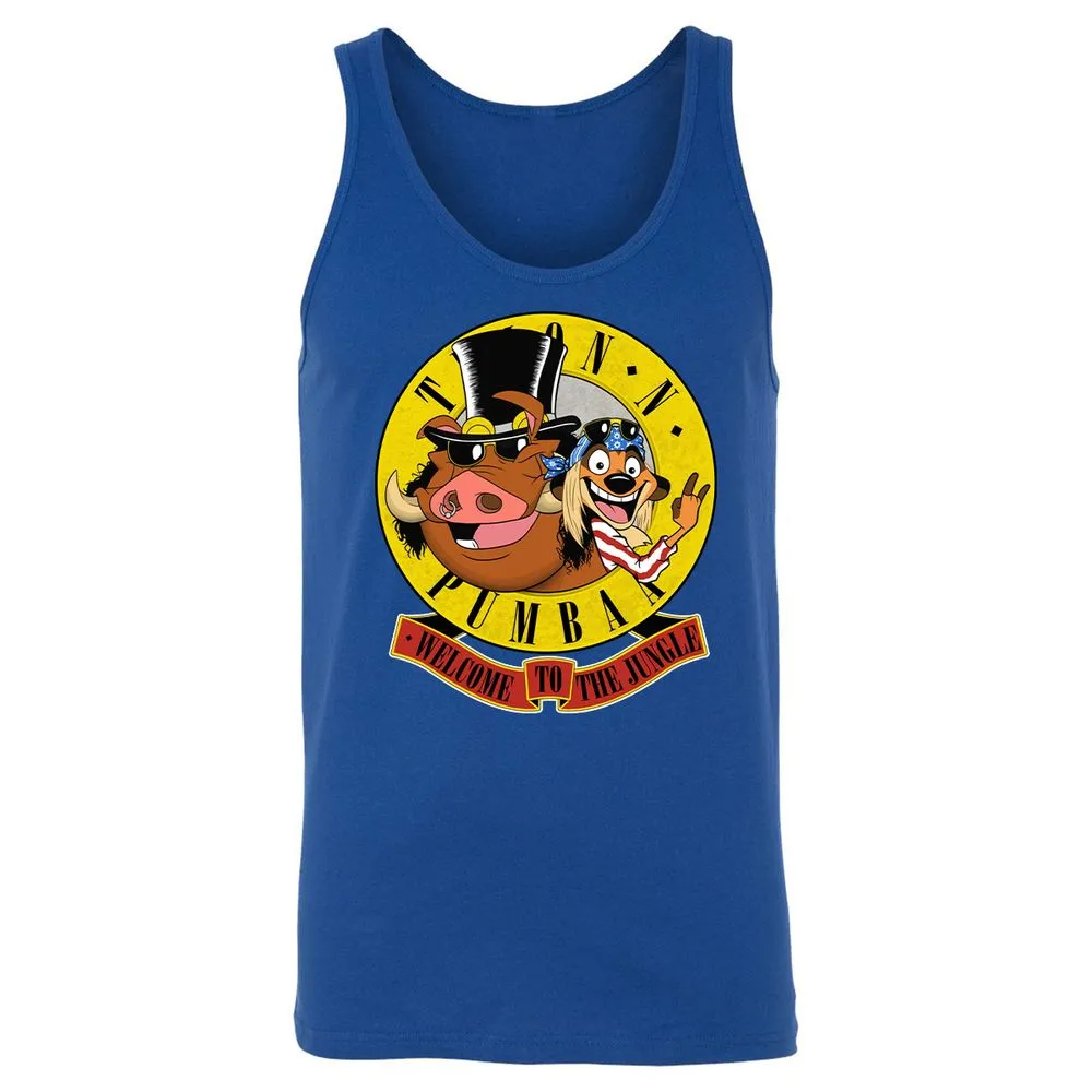 Unisex Jersey Tank - Black - True Royal - 13