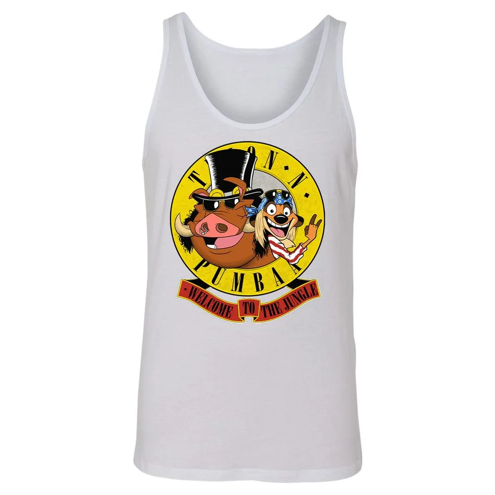 Unisex Jersey Tank - Black - White - 14