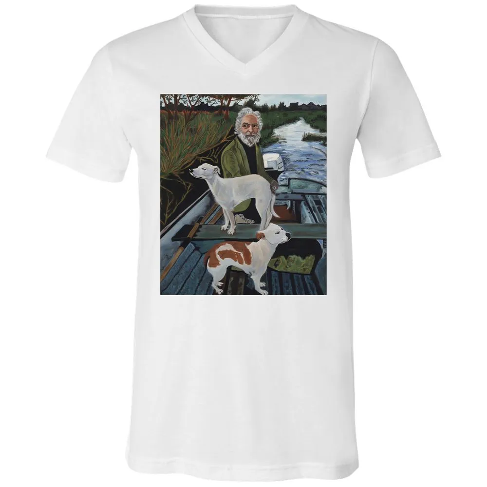 Unisex V-Neck T-Shirt - GQHE6N7J - White - 5