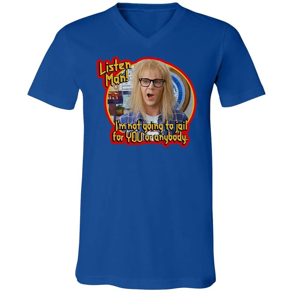Unisex V-Neck T-Shirt - C4KL83RS - True Royal - 4