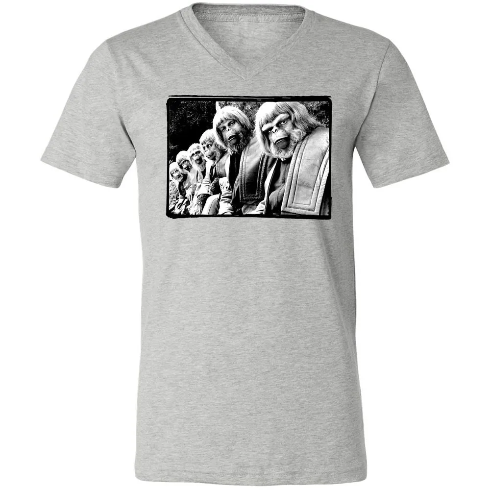 Unisex V-Neck T-Shirt - Z1KHP5M6 - Athletic Heather - 7