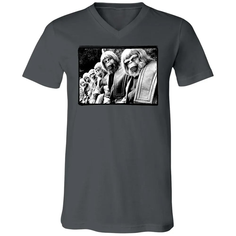 Unisex V-Neck T-Shirt - Z1KHP5M6 - Asphalt - 12