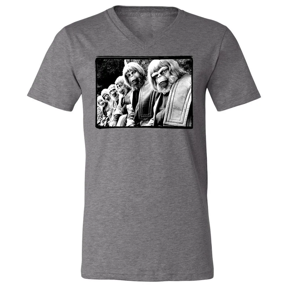 Unisex V-Neck T-Shirt - Z1KHP5M6 - Deep Heather - 13