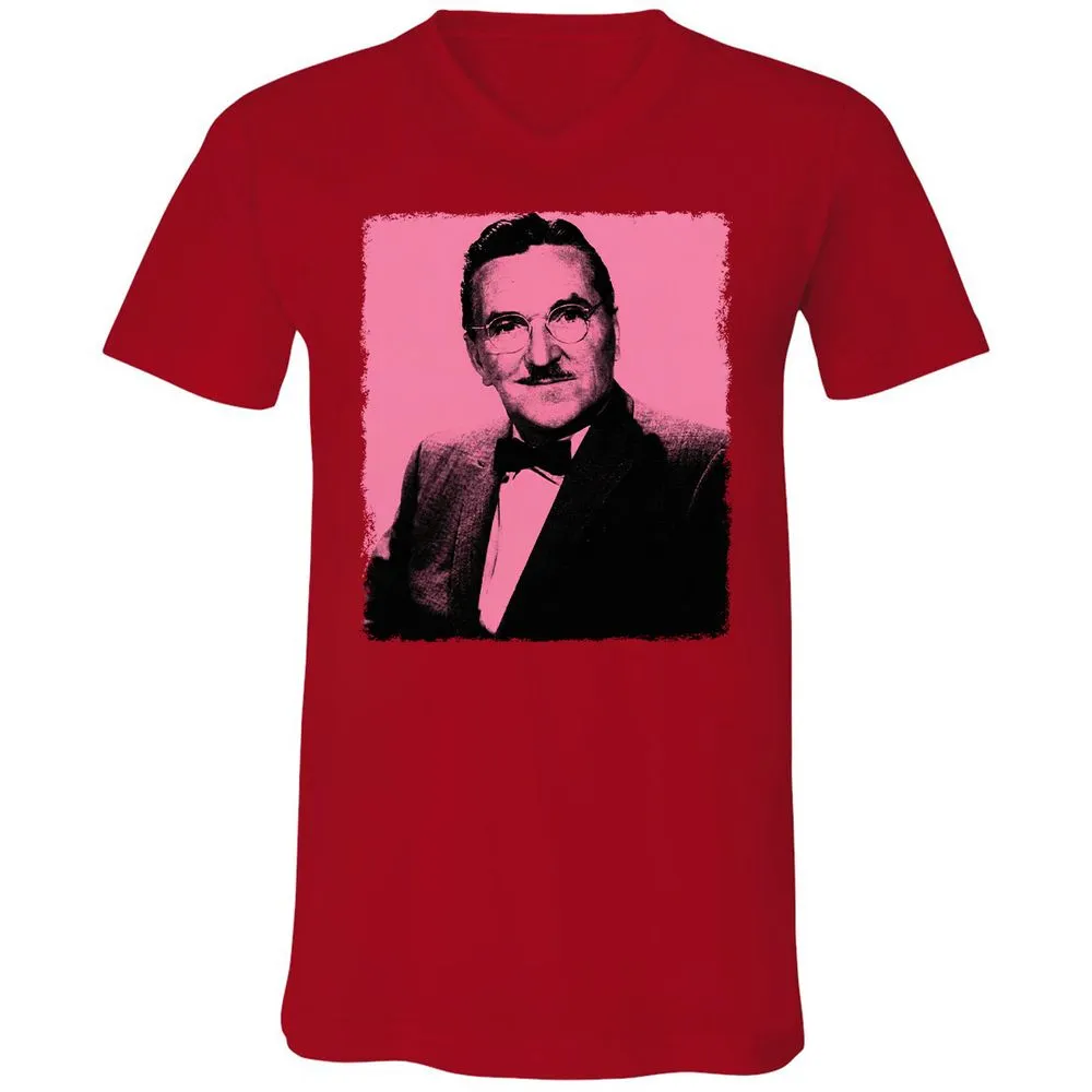 Unisex V-Neck T-Shirt - GUVVTRJ3 - Red - 3