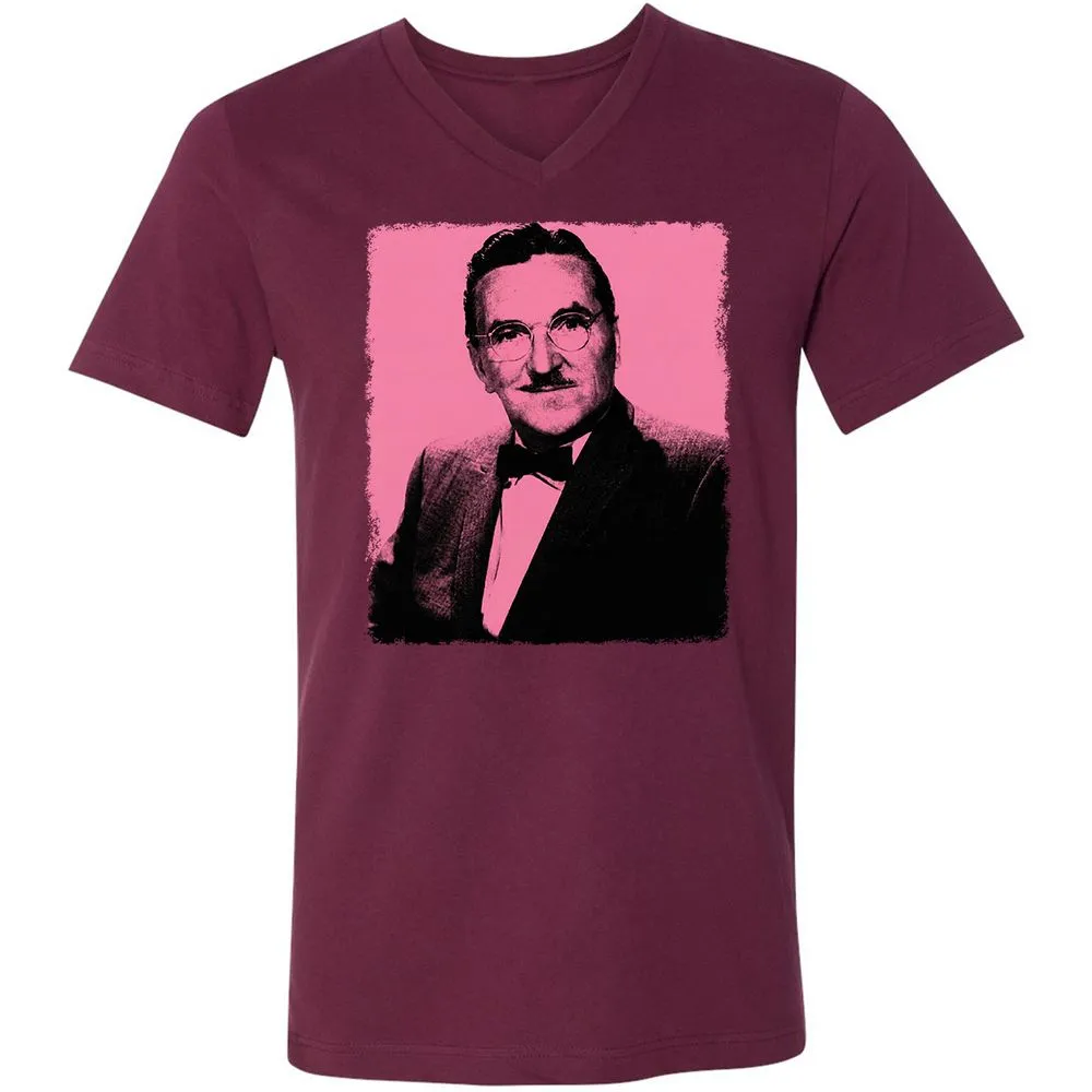 Unisex V-Neck T-Shirt - GUVVTRJ3 - Maroon - 6