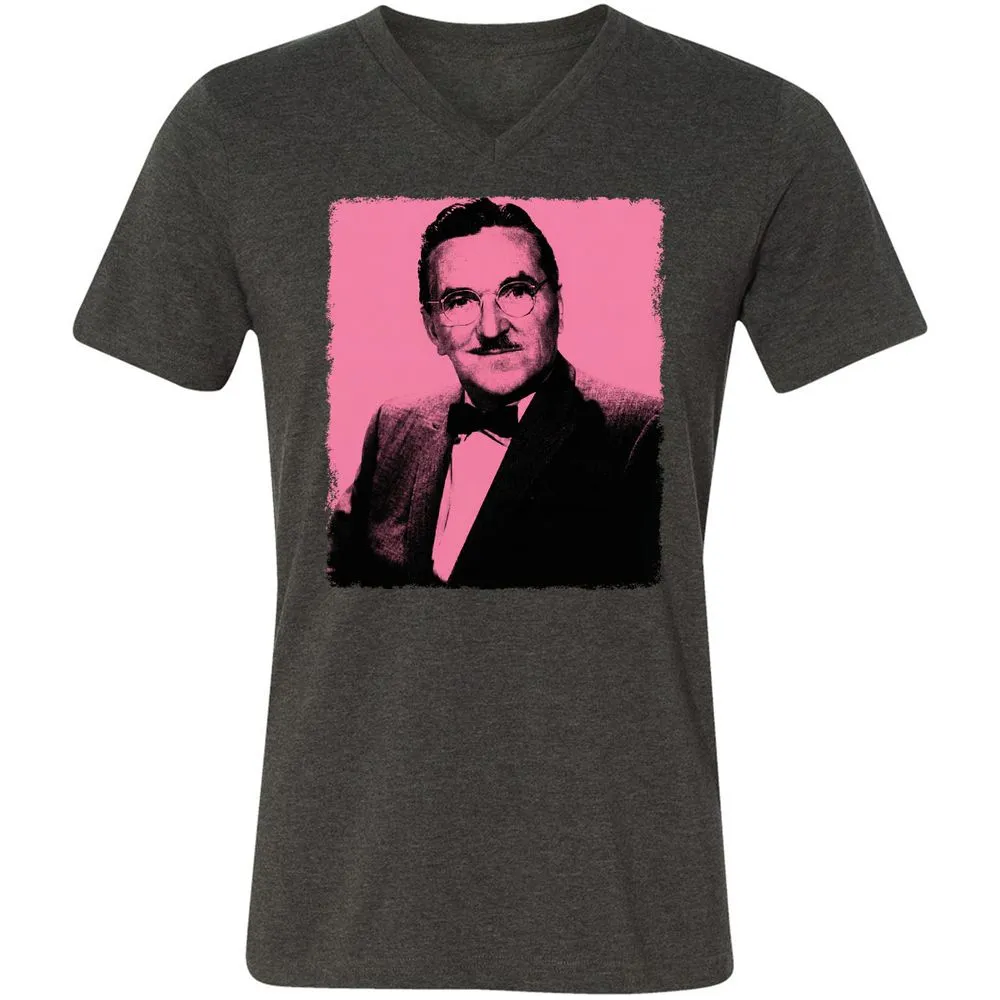 Unisex V-Neck T-Shirt - GUVVTRJ3 - Dark Grey Heather - 8