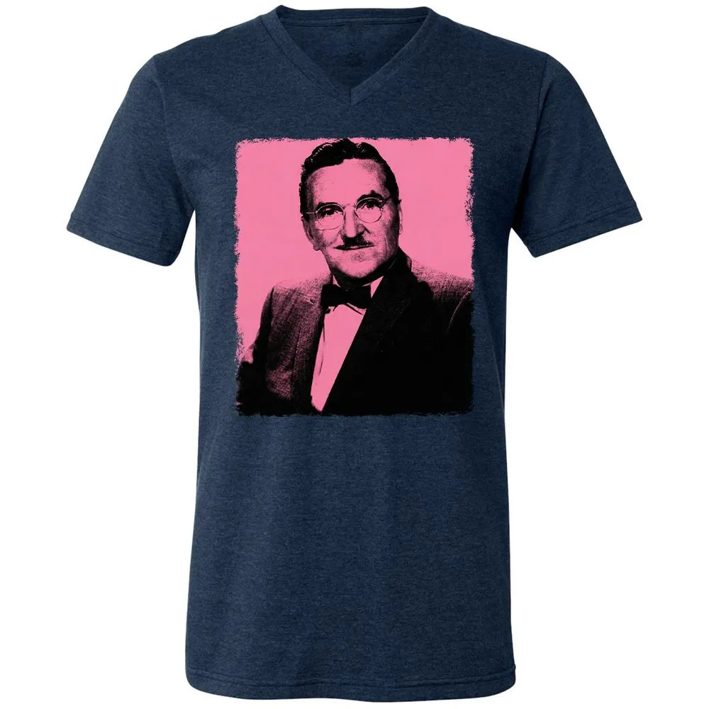Unisex V-Neck T-Shirt - GUVVTRJ3 - Heather Navy - 15