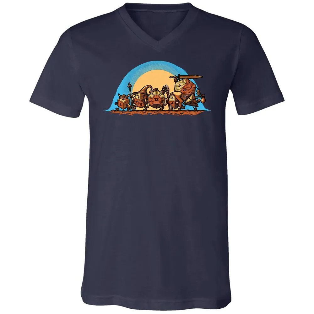 Unisex V-Neck T-Shirt - UDAEVBYL - Navy - 2