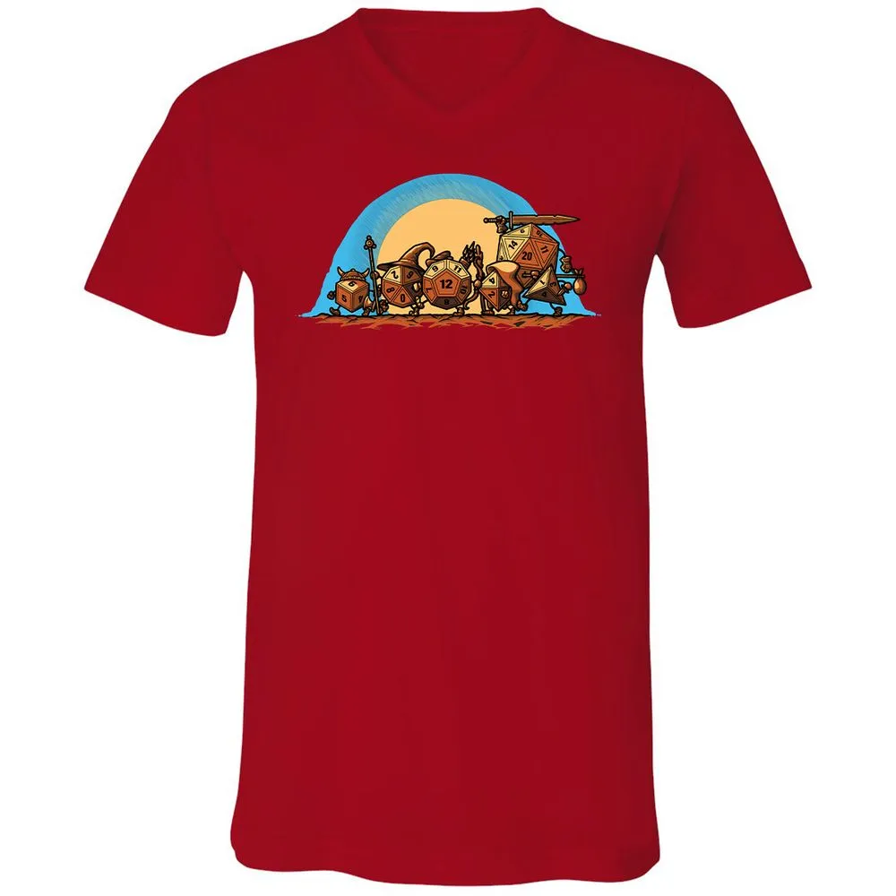 Unisex V-Neck T-Shirt - UDAEVBYL - Red - 3