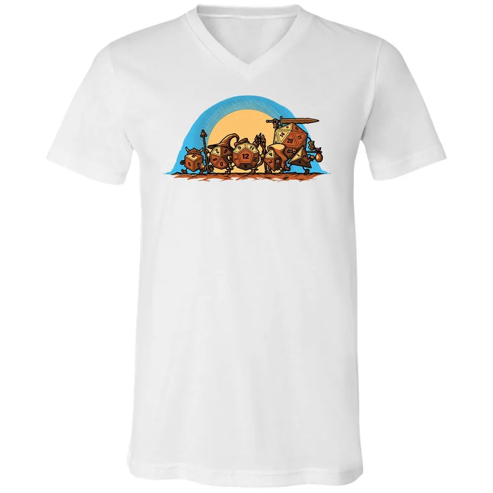 Unisex V-Neck T-Shirt - UDAEVBYL - White - 5