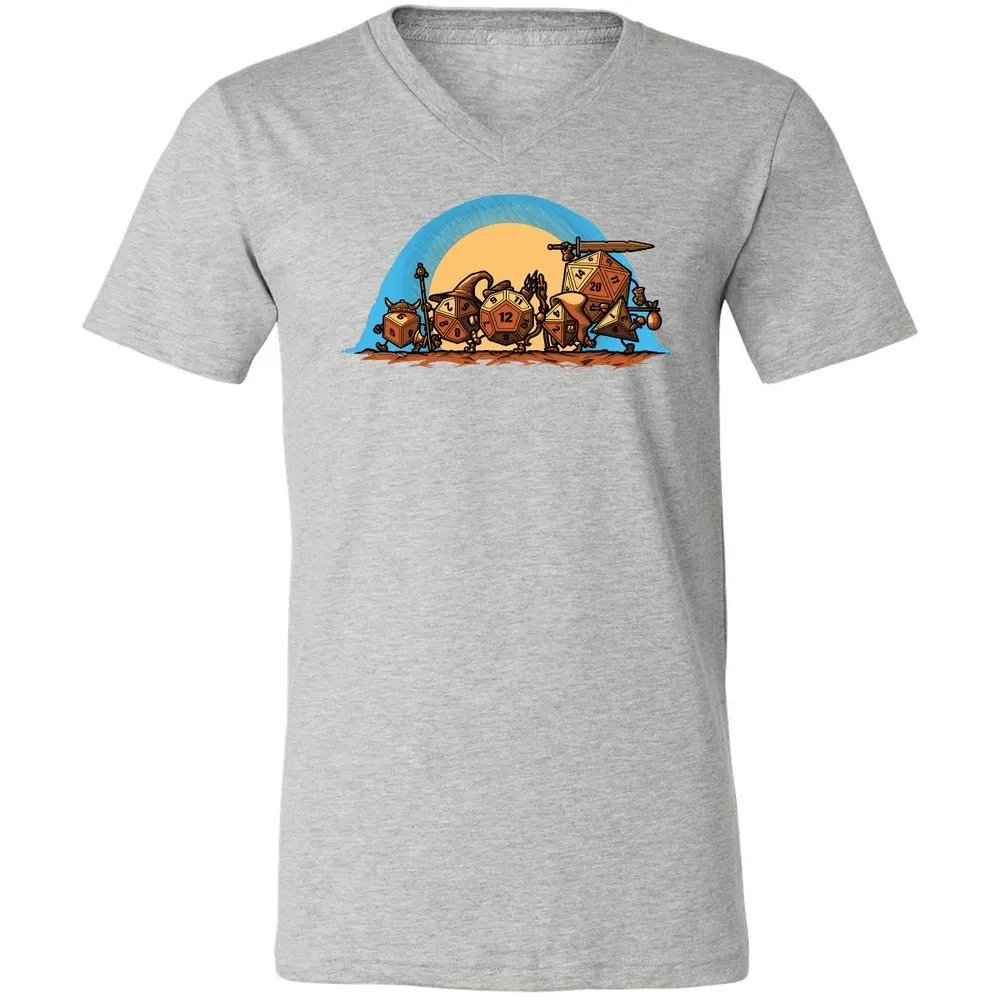Unisex V-Neck T-Shirt - UDAEVBYL - Athletic Heather - 7
