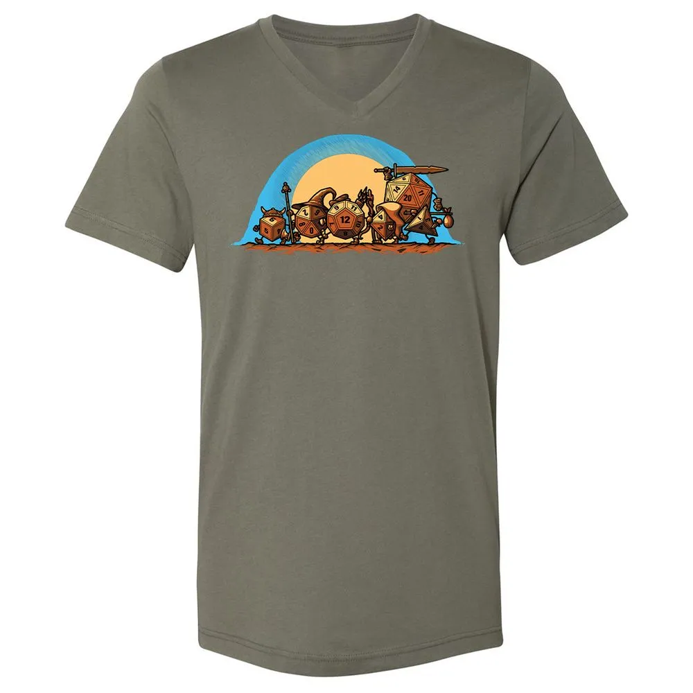 Unisex V-Neck T-Shirt - UDAEVBYL - Military Green - 10