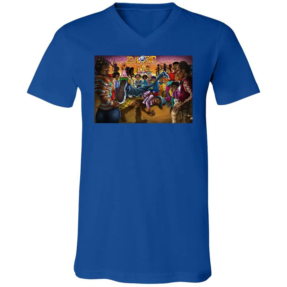 Unisex V-Neck T-Shirt - F7JFF4ZY - True Royal - 4