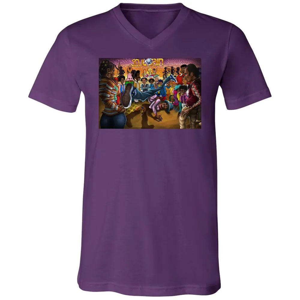 Unisex V-Neck T-Shirt - F7JFF4ZY - Team Purple - 9
