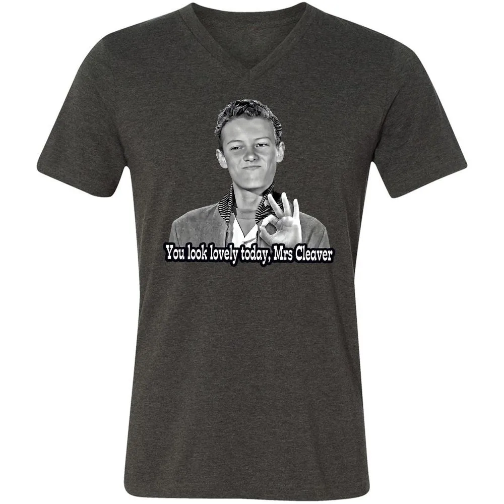 Unisex V-Neck T-Shirt - 7UPFK19S - Dark Grey Heather - 8