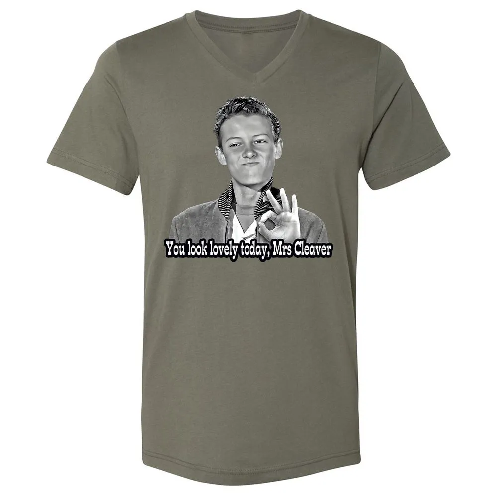 Unisex V-Neck T-Shirt - 7UPFK19S - Military Green - 10
