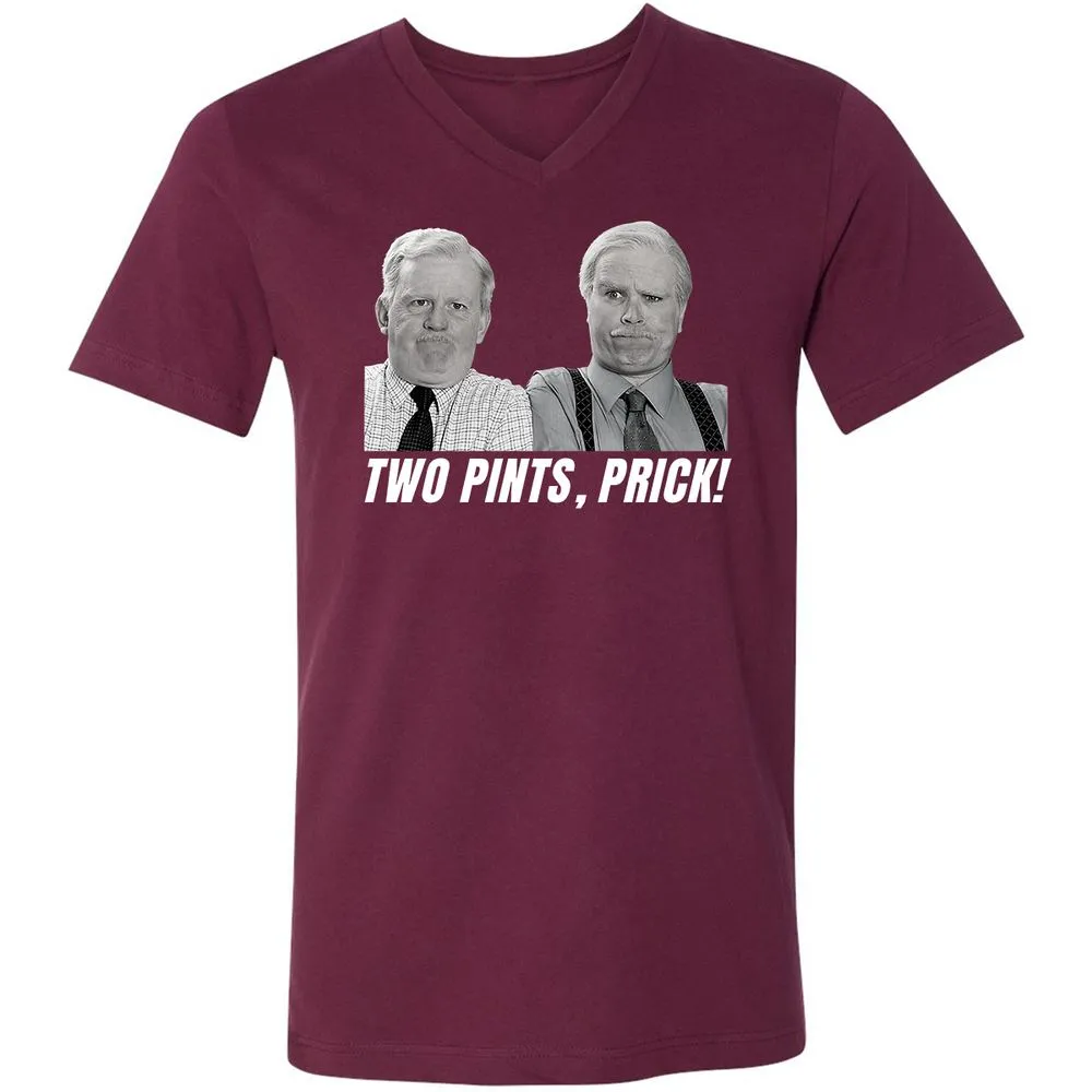 Unisex V-Neck T-Shirt - W95P8VY1 - Maroon - 6